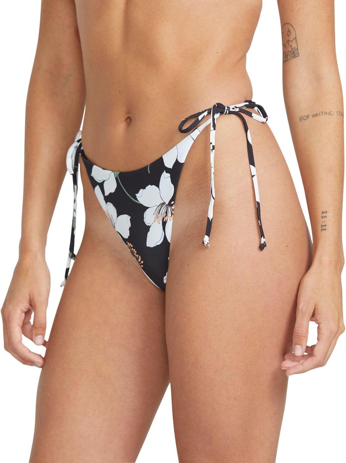 Volcom Women's Standard Midnight Lily Skimpy Bikini Bottom, Black - Image 5