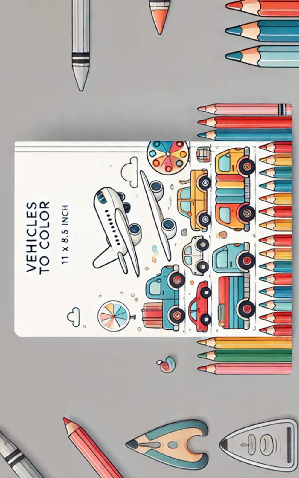 Vehicles to colour - For Children Ages 2+: 30 Pictures