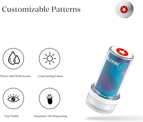 Miniatura 4 de Sello marcador personalizado para pelotas de golf, sello personalizado para pelotas de golf, marcador de pelota fotosensible impermeable,