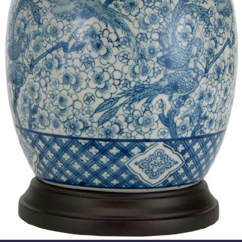 Red Lantern JCO-X9920 Oriental Furniture 20 Inch Classic Blue & White Porcelain Jar Lamp thumb #2