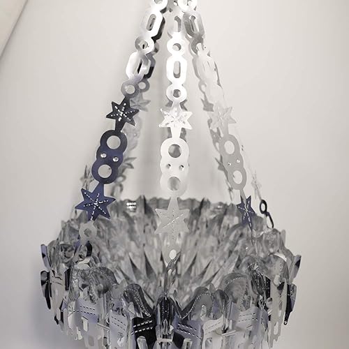 Miniatura 6 de Decoración holográfica para colgar, bola de panal de abeja, adorno decorativo de techo de lámina blanca iridiscente brillante para decorar lugares