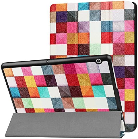 Ratesell Case for Huawei MediaPad T3 9.6 - Slim Folding Stand Cover Case with Auto Wake & Sleep Function for Huawei MediaPad T3 10 AGS-L03 (USA) Colorful Cube