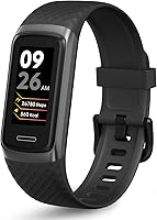 Vista 8 de OCTANDRA Active 2 VeryFit Fitness Tracker Ritmo cardíaco SpO2 Saturación de oxígeno en sangre Monitor de sueño Pantalla de 1.05 pulgadas, contador