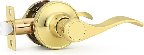 Vista 32 de Probrico Manija de Puerta Negra Palancas de Puerta de Pasaje para Puertas de Armario y Pasillo Estilo Ondulado Manijas de Puerta