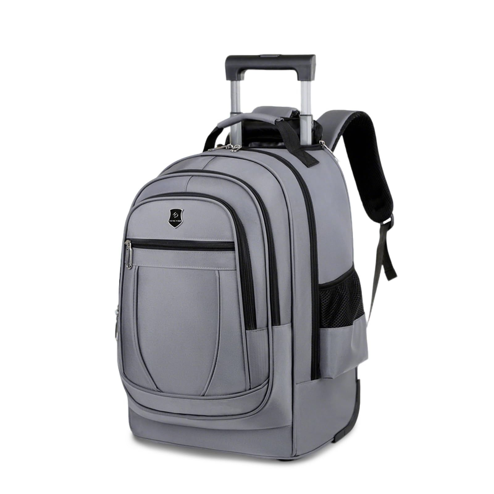 FANDARE 35L Rolling Laptop Backpack 2-in-1 Trolley Convertible Luggage Backpack with Wheels Travel Daypacks Multi-Functional Carry-On for Business Travel Trip Men School Outdoor Urban Backpacks Grey