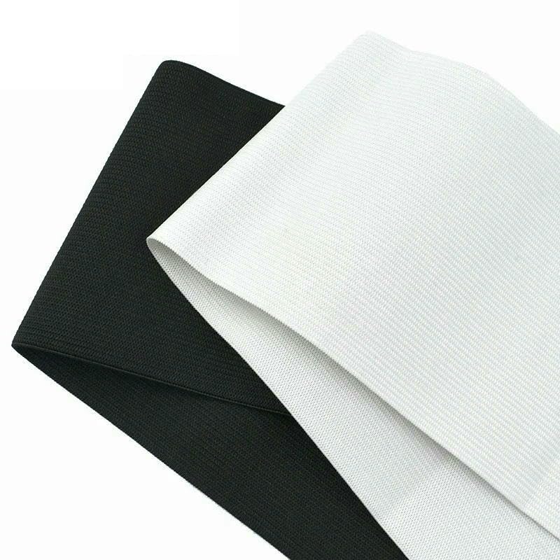 Banda elástica ancha de 1 metro (10-50 cm), color B y negro, ideal para ropa, vestidos, cintura, pantalones, accesorios de costura (B, 50 cm, 1 metro)