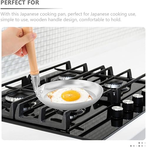 Miniatura 4 de Angoily Tamagoyaki - Sartén antiadherente para huevos, sartén japonesa Oyakodon, sartén para huevos Tamagoyaki, mini sartén de metal para tortilla
