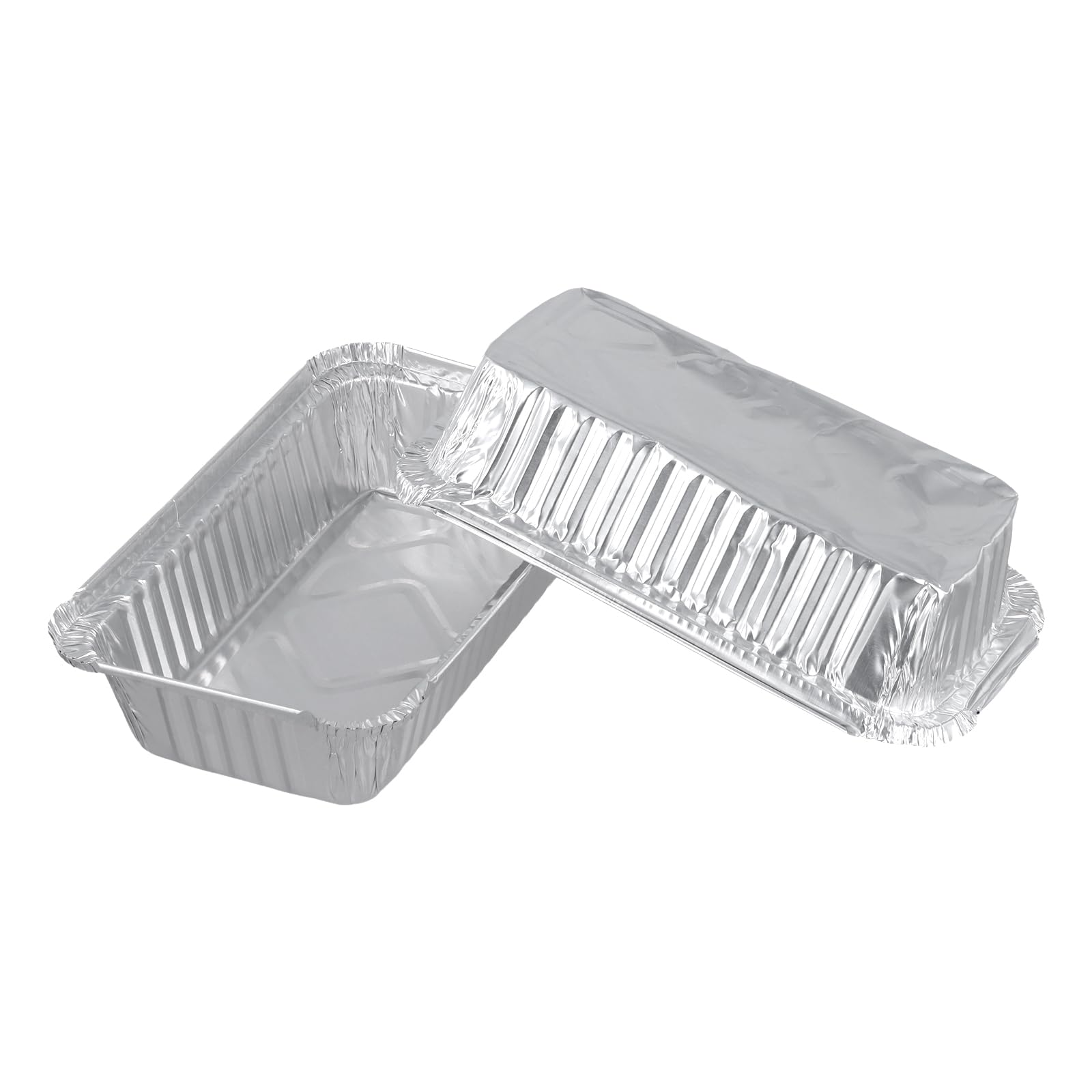 Lot de 125 barquettes jetables en aluminium avec couvercles pour aliments, congélation, grillades et pâtisseries - 500 ml - Récipients en aluminium pour la cuisine et les déplacements