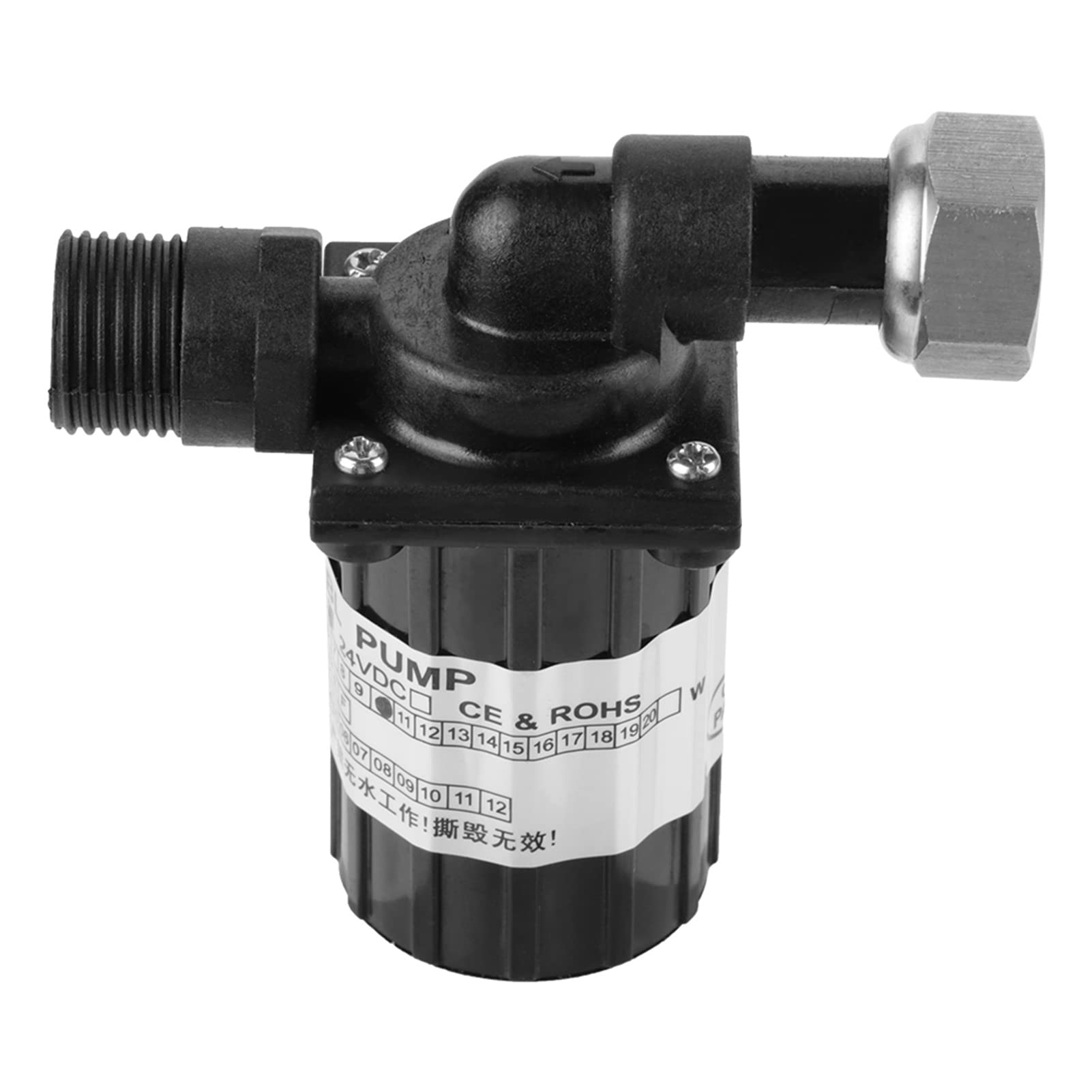 Hilitand DC 12 V Wasserpumpe, bürstenlos, tauchfähig, Dauerstrom, 10 W – funktioniert im Innen- und Außenbereich mit kaltem oder warmem Wasser, geräuscharm und geringer Energieverbrauch