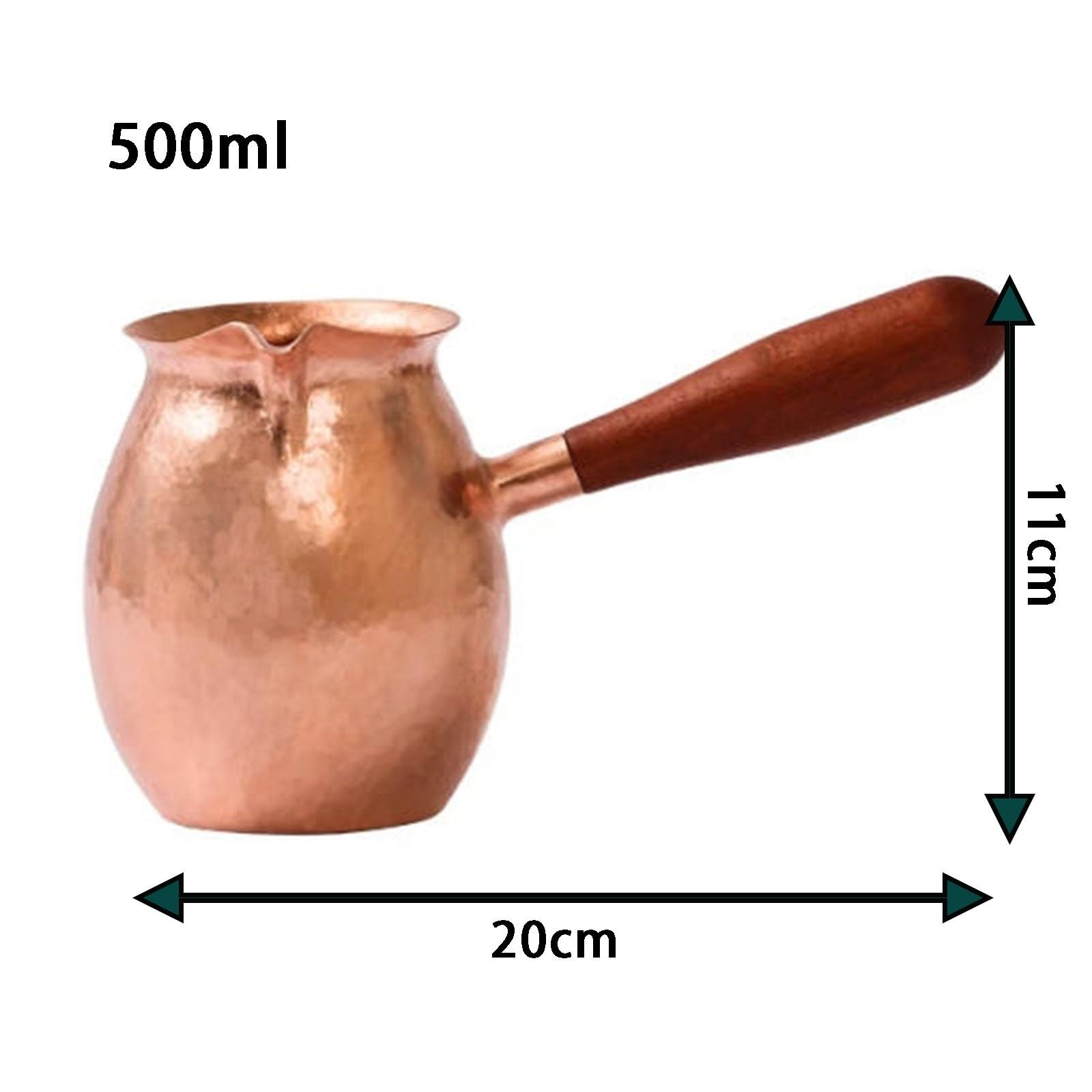 Cafetière turque – Cafetière à moka faite à la main en cuivre, résistante à