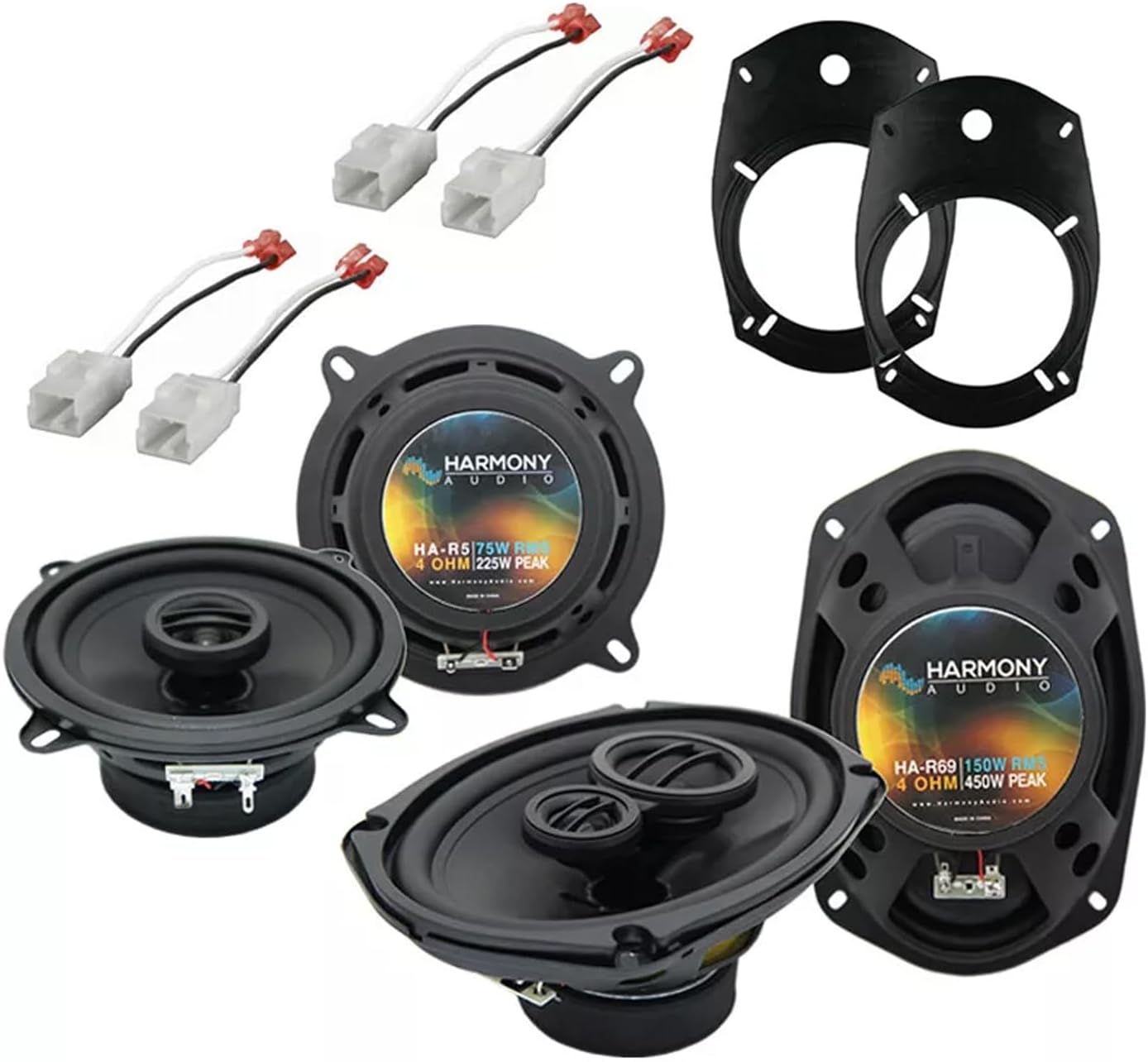 Harmony Audio Bundle Compatible with 2006-2010 Dodge Ram Truck 2500/3500 HA-R69 HA-R5 New Factory Speaker Replacement Upgrade Package
