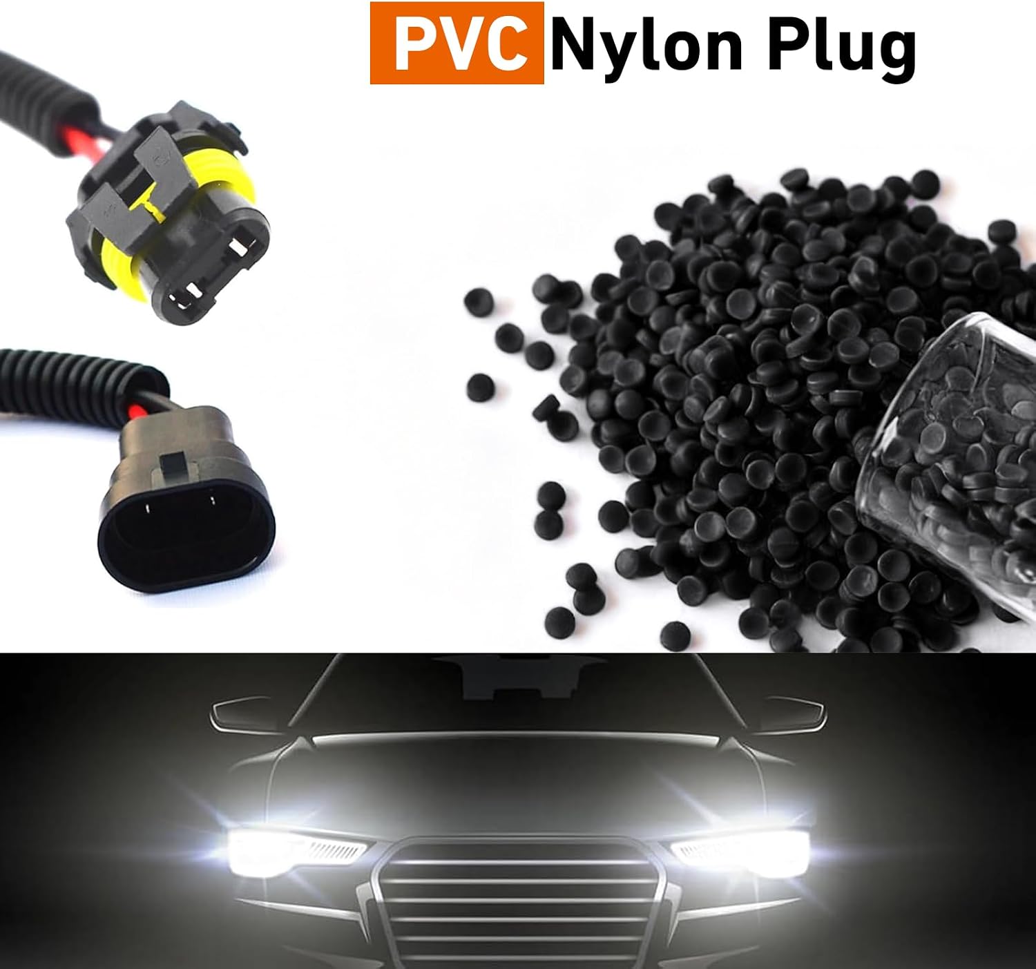 2 PCS Car Bulb Socket Conversion Wiring Harness, 9005 9006 Extension Wiring Harness Sockets Wires, Car Male-to-Female Conversion Connector, Universal for High/Low Beam, Fog Lights