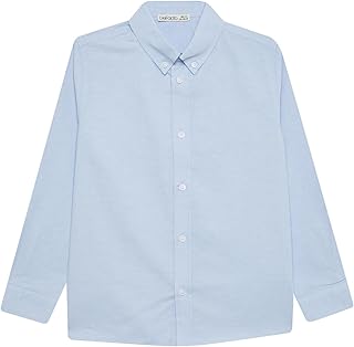 قميص من نسيج محبوك بقصة عادية ورقبة بولو وأكمام طويلة للرجال ديفاكتو موديل W3215A6