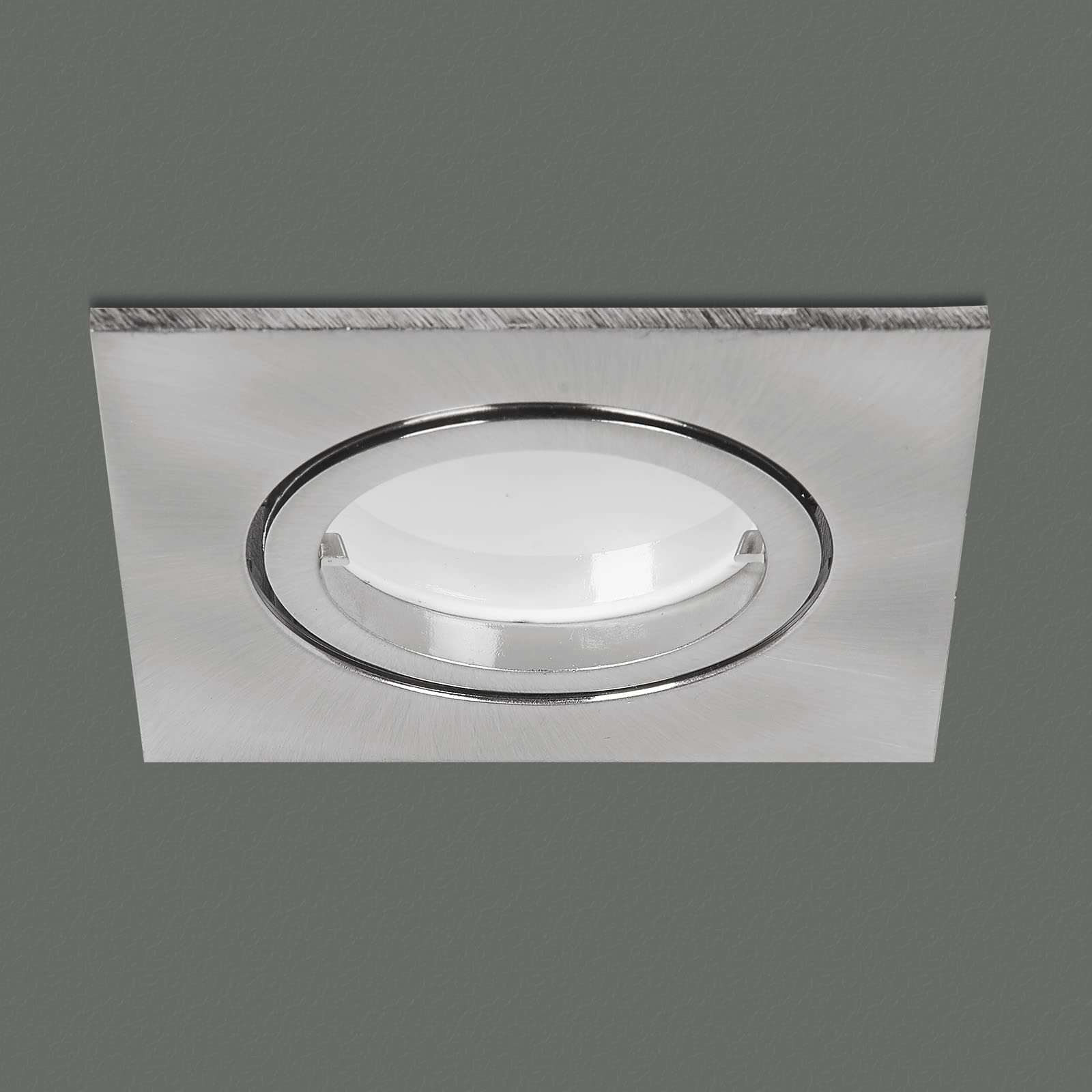 Image secondaire de Lot de 6 Spots LED Encastrables Carrés en Acier Inoxydable - Lumière Blanc Chaud 3000K