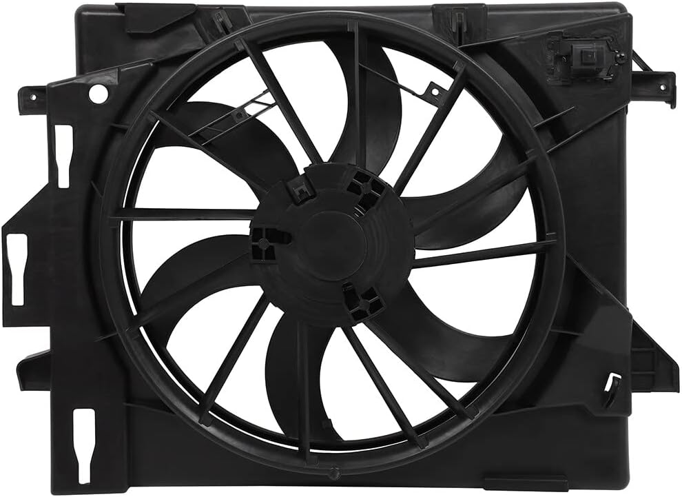 Engine Radiator Cooling Fan Assembly Fit 2008-2016 for Chrysler Town & Country 2008-2019 for Dodge Grand Caravan, Radiator Fan Assembly Driver Side/LH 621860 621-028