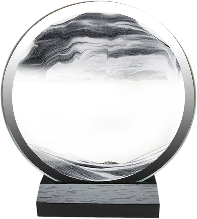 Moving Sand Painting Flowing Sand Art Picture, 7 inch Round Sand Art