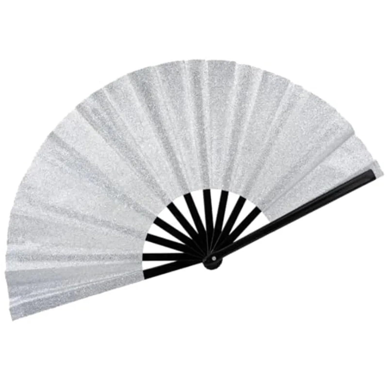 WLIHDB 3Pcs Glitter Large Rave Fans Clap for Line Dancing Folding Clack Handheld Foldable Decorative for Summer(Color8)