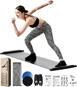 PIVOT-GEAR スライドボード トレーニング スライディング ボード 下半身トレーニング ゴルフ練習器具 スケーティングボード 180cm