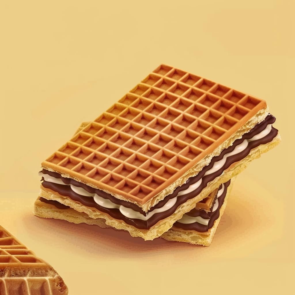 NAPOLITANKE KRAS Gaufrettes Premium - Biscuits Gaufrettes Premium avec Délicieux Remplissages de Lait, Crème au Chocolat, Noisette - Plusieurs Tailles (420 G CHOCOLATE & CREAM, 4 PCS)