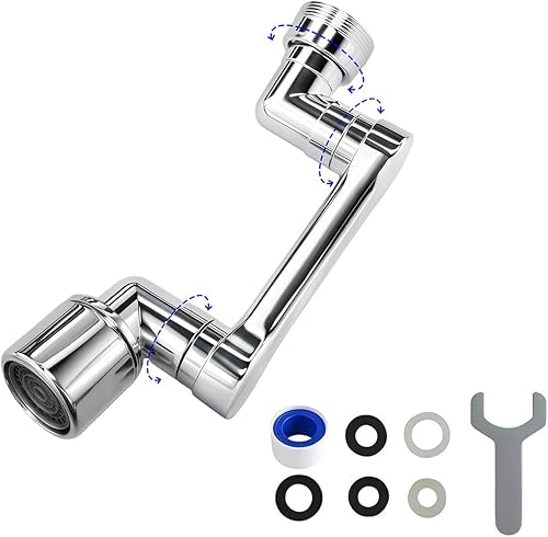 Longing Home Extensor de grifo giratorio resistente, extensión universal de filtro de agua para fregadero de 1080, accesorio de pulverización