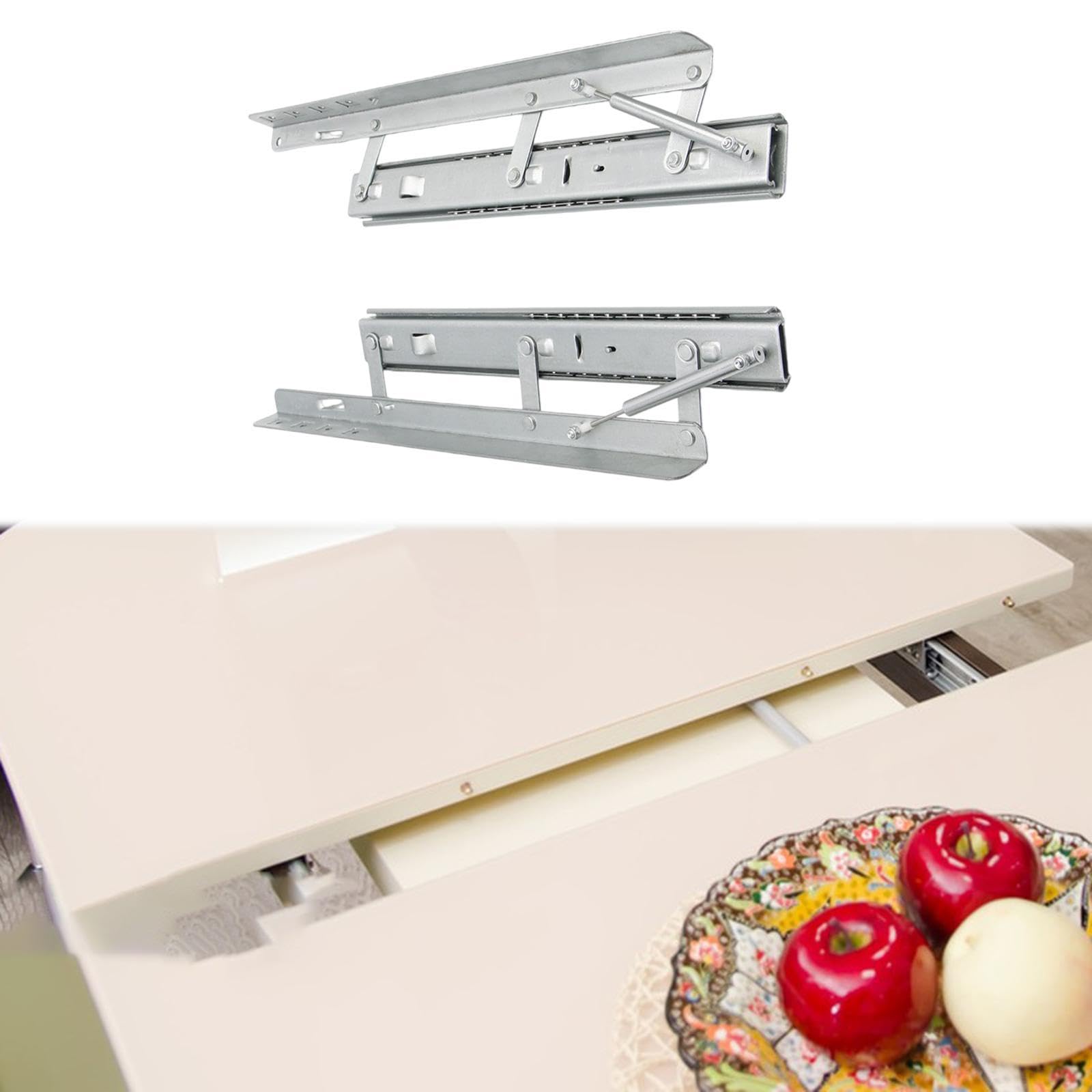 Glissière de Table à Manger Robuste, Charnières de Table Basse Pliables, Pliable et Extensible, Quincaillerie pour Meubles, Charnière de Table Relevable, Rail de Levage de Table pour Table Basse