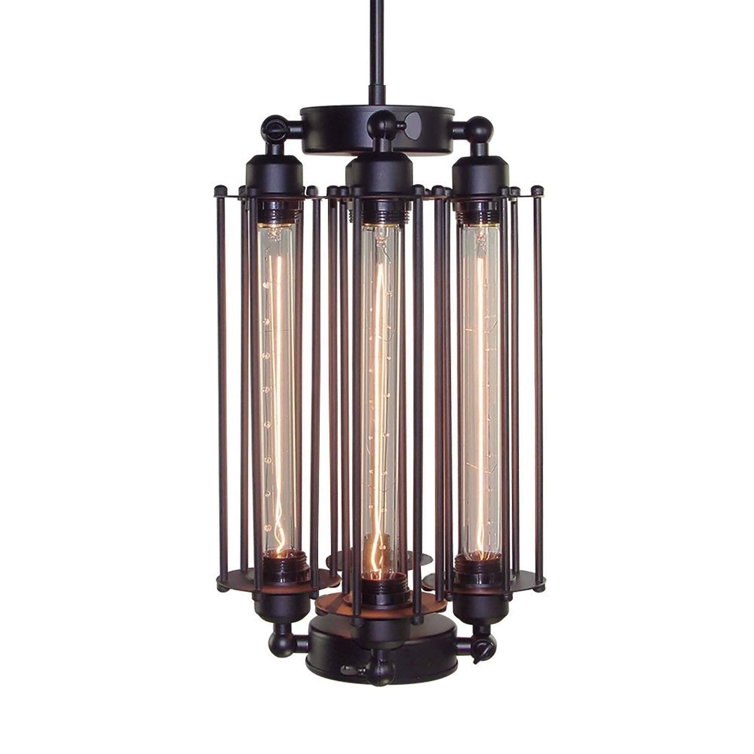 Industriële Vintage Plafond Hanglamp - 4 Lichten, Steampunk (E26/E27 Edison T30-300 Lichtbron Niet Inbegrepen) Hanglamp Retro Boerderij Kroonluchter Voor Bar Restaurant Garage Schuur Verlichtingsarmat