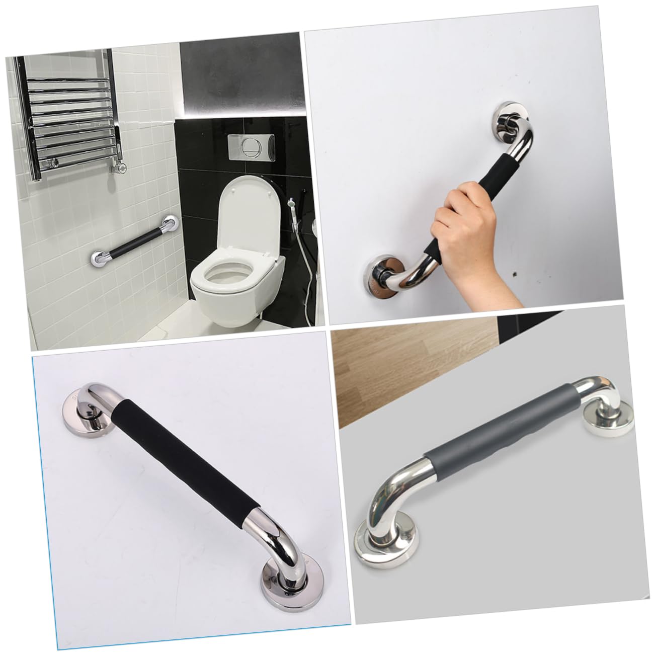Mobestech 2piezas Barra De Agarre Multifunción Pasamanos De Seguridad Para Ducha Asideros Para Baño y Escaleras