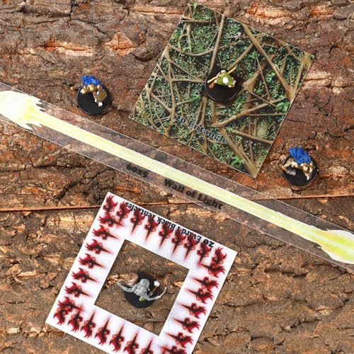 iPEAU AOE Spell Effects Vorlagen für D&D 5E – Set mit 30 PVC-Wirkungsbereichen, Schadensmarkern für Tabletop Dungeons and Dragons, Pathfinder, WH40K, RPG Gaming Zubehör