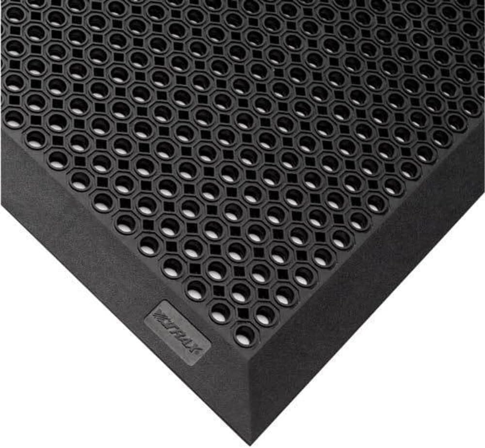 Rubber Entrance Mat, Black, 4ft. x 6ft.