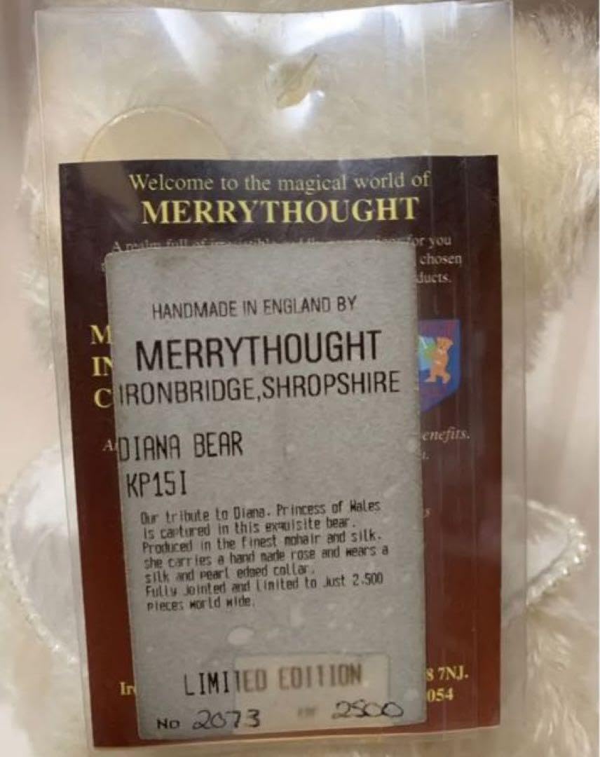 Amazon.co.jp: メリーソート ダイアナベア ダイアナ妃 テディベア 限定