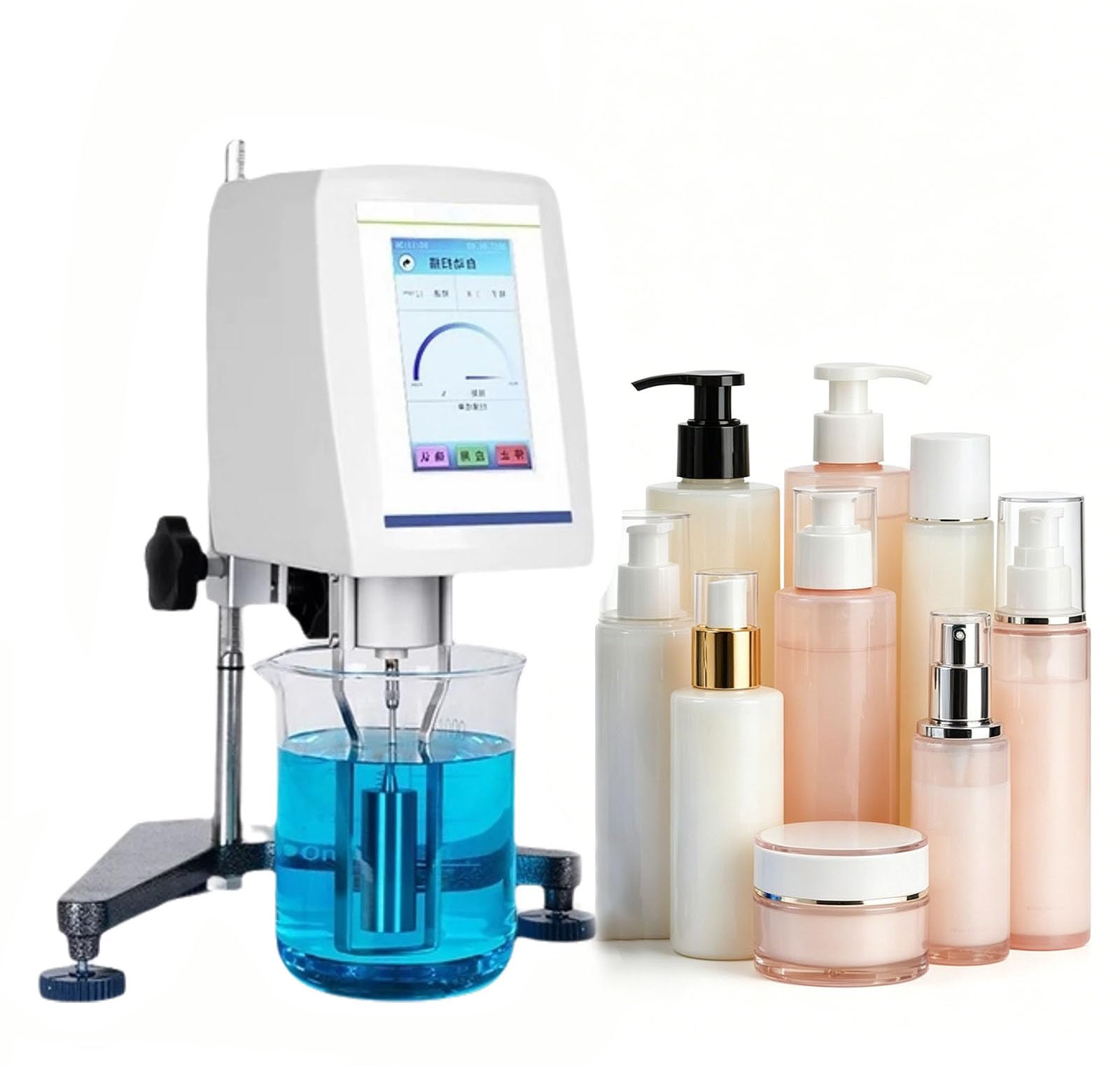 FXNFXLA Digital Rotational Viscometer with Touch Screen, Portable Paint Ink Viscosity Meter, Lab Rotary Viscometer, for Paint, Oil, Adhensive, Cosmetic LC NDJ 9T