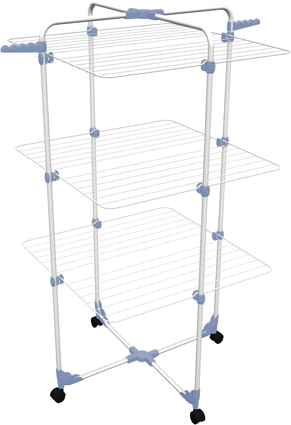 GimiTurmwäscheständer Modular 3, weiß/blau, 1 - Pack