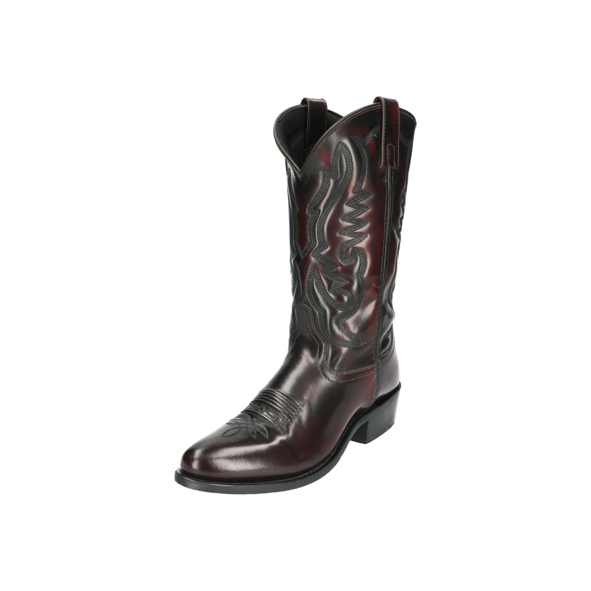 Smoky Men's 11" Black Cherry Leather Western Cowboy Boot