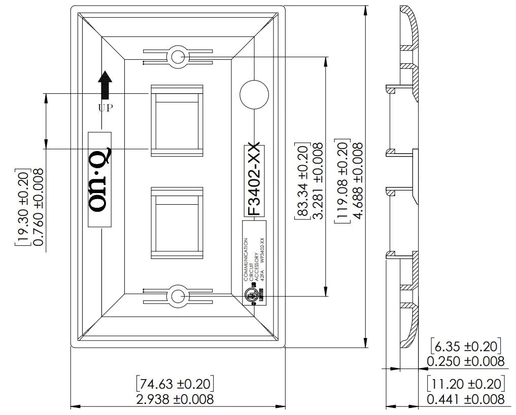 Legrand OnQ WP3402SS High Impact Flame Retardant Plastic, Single, Stainless Steel
