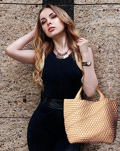 Bolso tejido para mujer en piel vegana suave miniatura 2