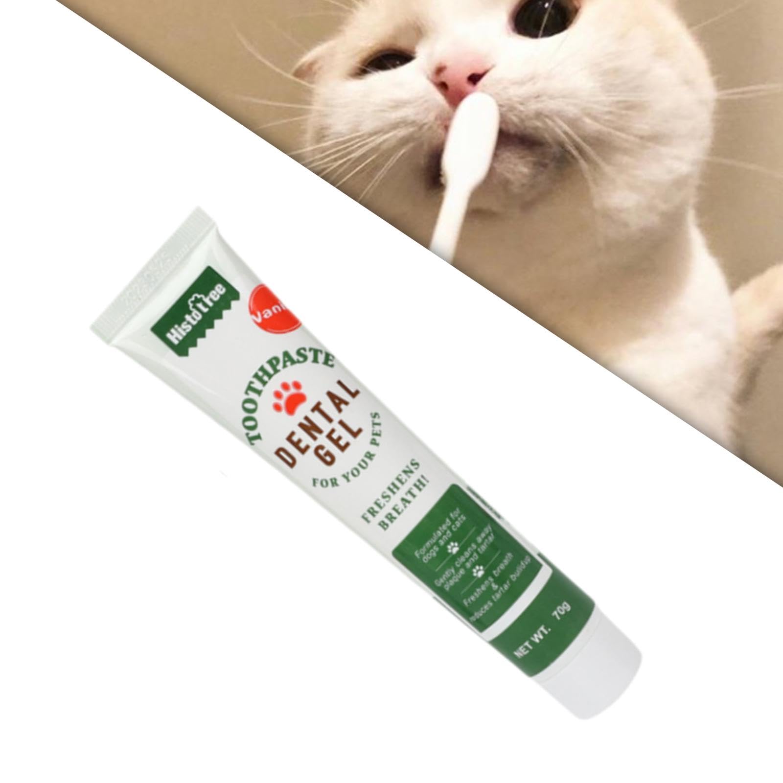 Qianly Pasta de Dientes para Perros Y Gatos, Cuidado Esencial, Vainilla