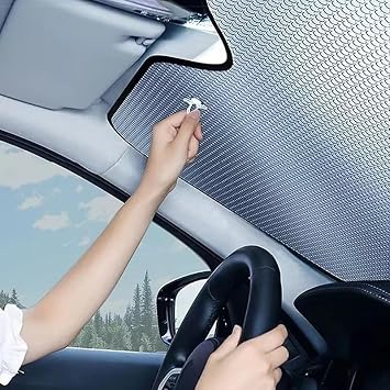 1Pcs Car Windscreen Sun Shade for Hyundai Tucson 2015-2020, Foldable Auto Front Windshield Sunshade Cover Blind Visor Shield Mat,140 * 70cm