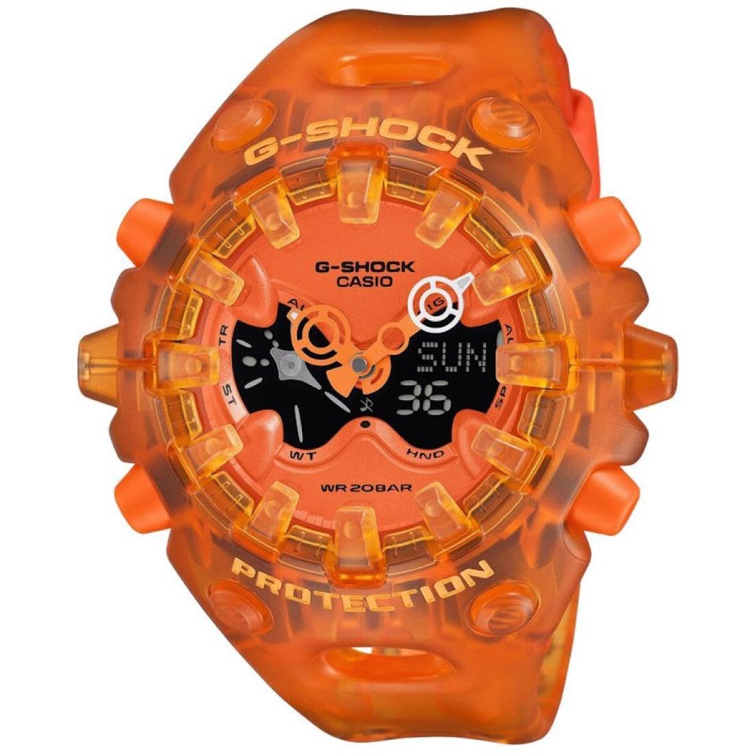 Casio G-Shock GA-V01SKE-4AER Orologio Uomo Arancione | Analogico-Digitale, WR 20BAR
