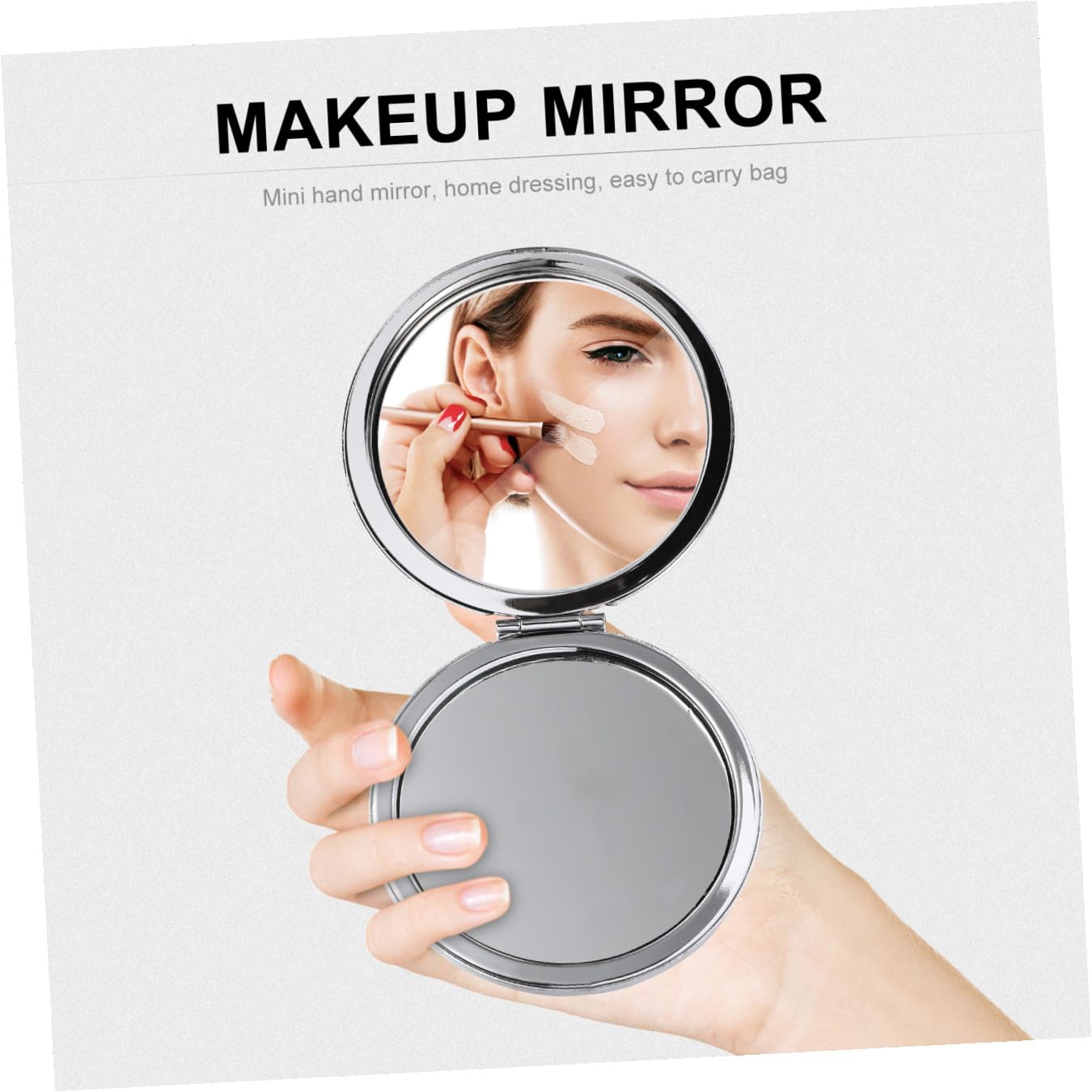 DOITOOL 12 Specchi Compatti Rotondi Doppia Faccia, Leggeri e Portatili in Pu, per Borsa e Borsetta, per Trucco Quotidiano di Donne e Ragazze