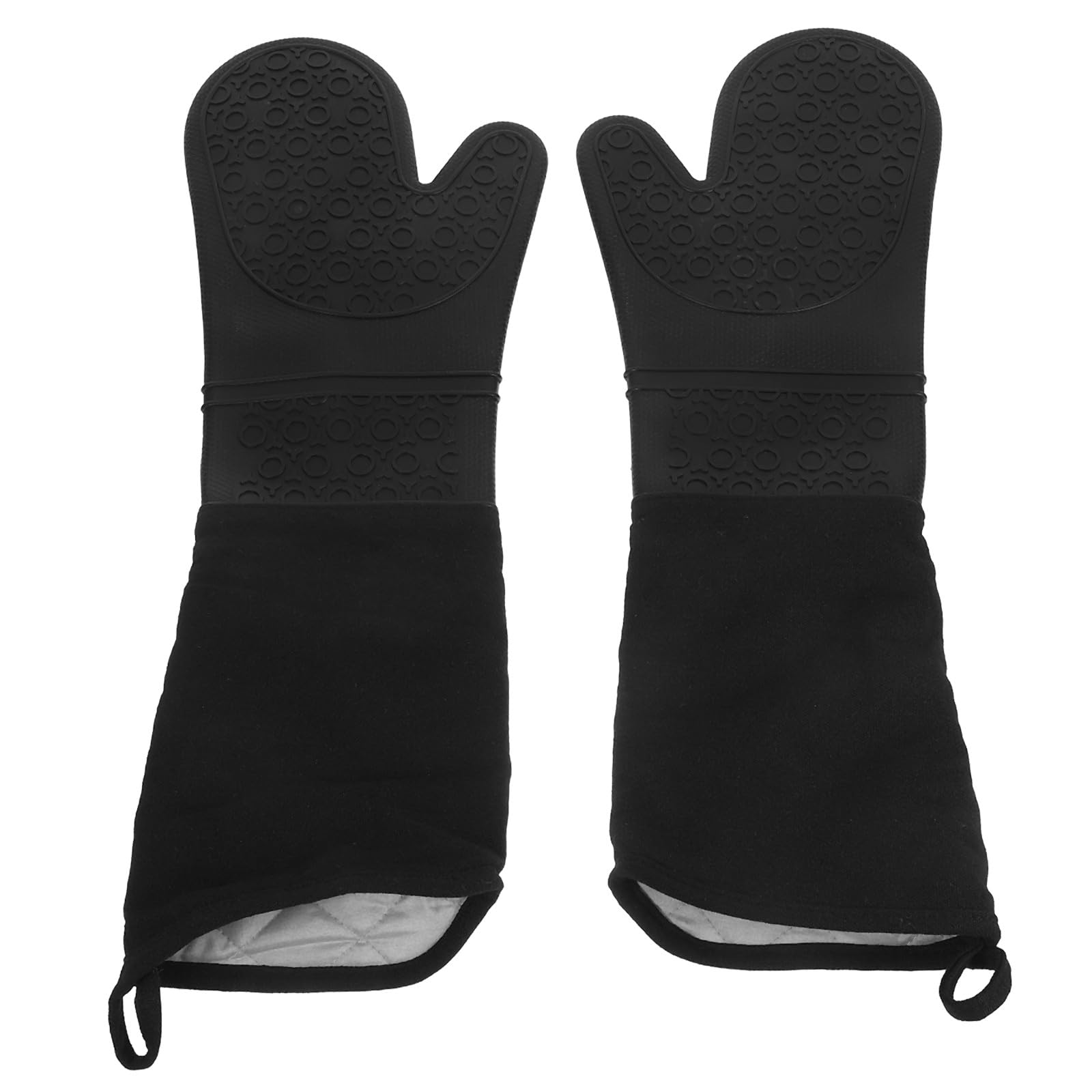 Gadpiparty 1 paio di guanti da forno in silicone resistenti al calore: guanti da forno lunghi e impermeabili - guanti da cucina professionali per forno e barbecue