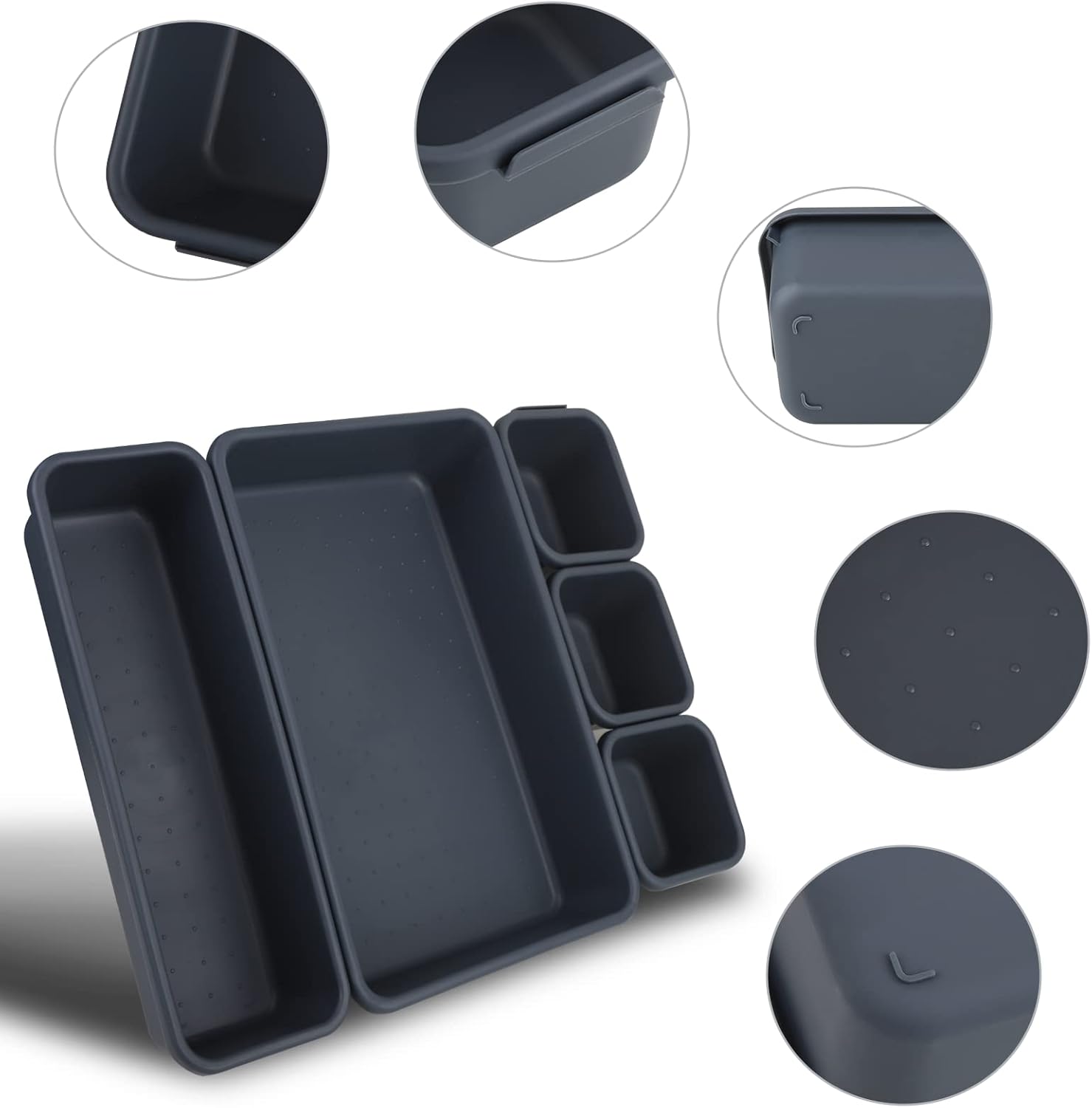 MIXPOWER - Caja De Herramientas Desmontables De 13.5 Pulgadas, Caja De Herramientas Extraíble, Doble Cara, Excelente Caja Para Almacenar Tornillos, Tuercas, Pernos Y Herramientas Pequeñas
