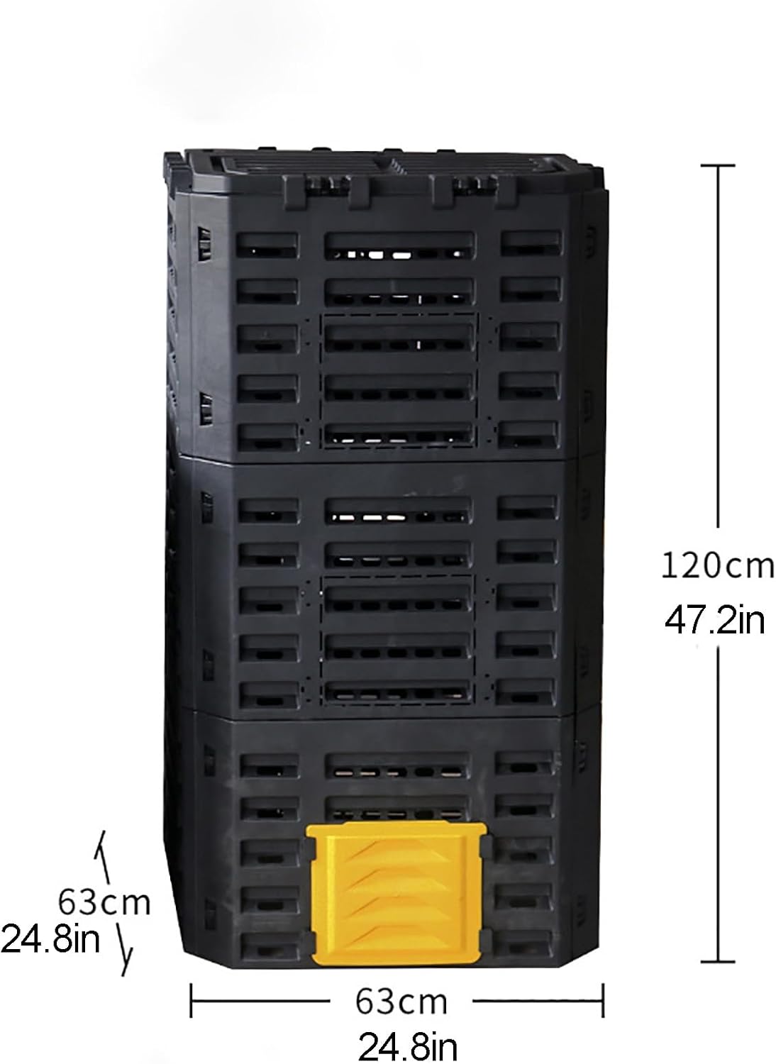 Compost Bin 130 Gallon/500L, Garden Composter PP Material, Large Outdoor Composting Bin Compost Lightweight Fast Creation of Fertile Soil(Yellow)