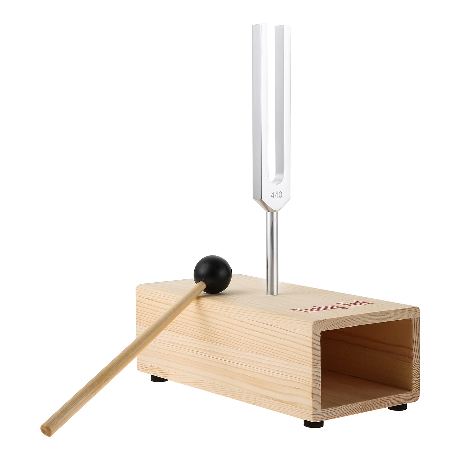 Amazon | Dreld A=440Hz 音叉 ギターチューナー 共鳴箱付き 木箱と木槌