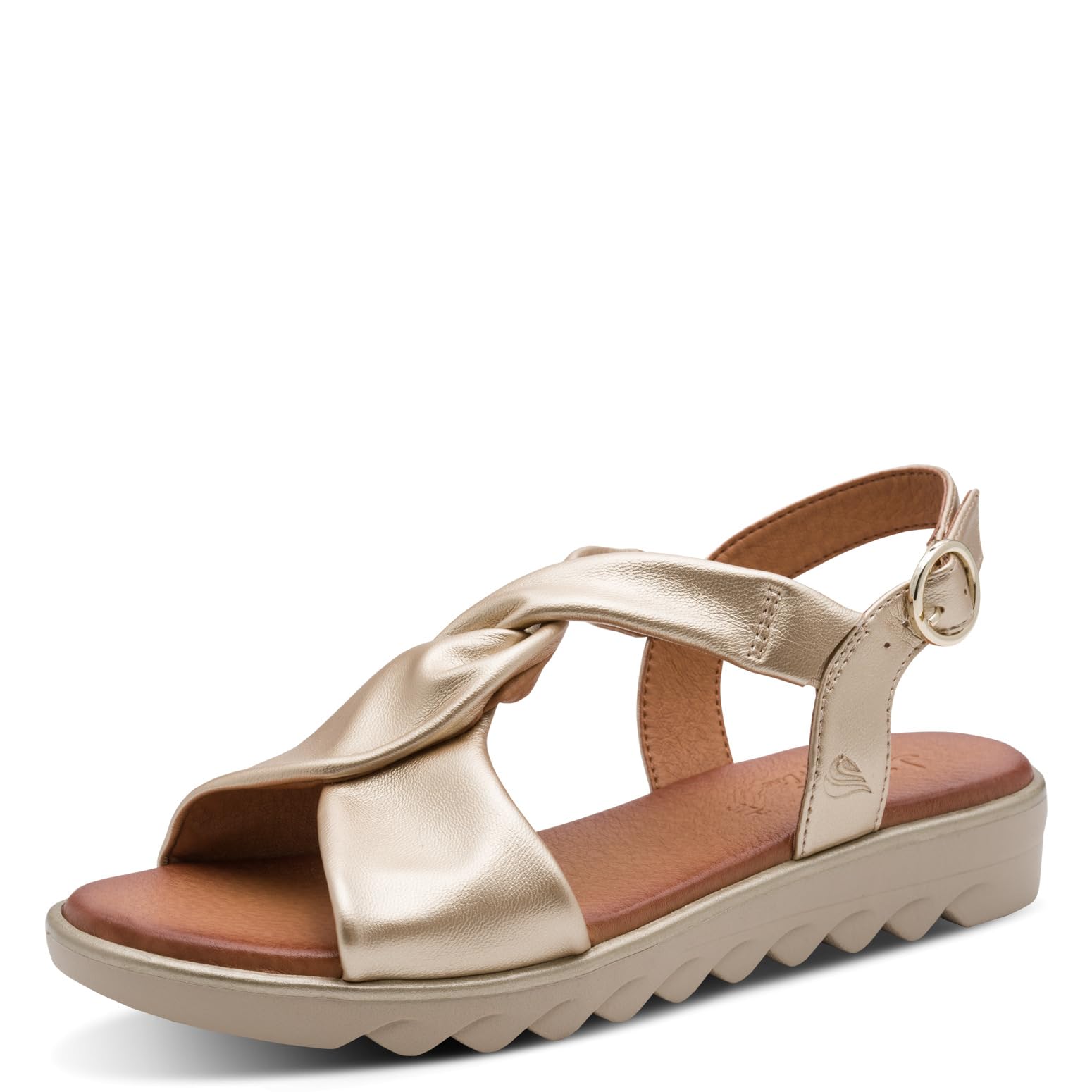 Jana Women's Flat Vegan Flat Sandals, Gold, EU 41