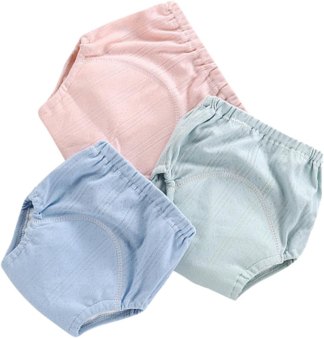 Kisangel 3pcs Potty Training Pants Breathable Boy Girl Underwear for Comfortable Diapering Mixed Colors