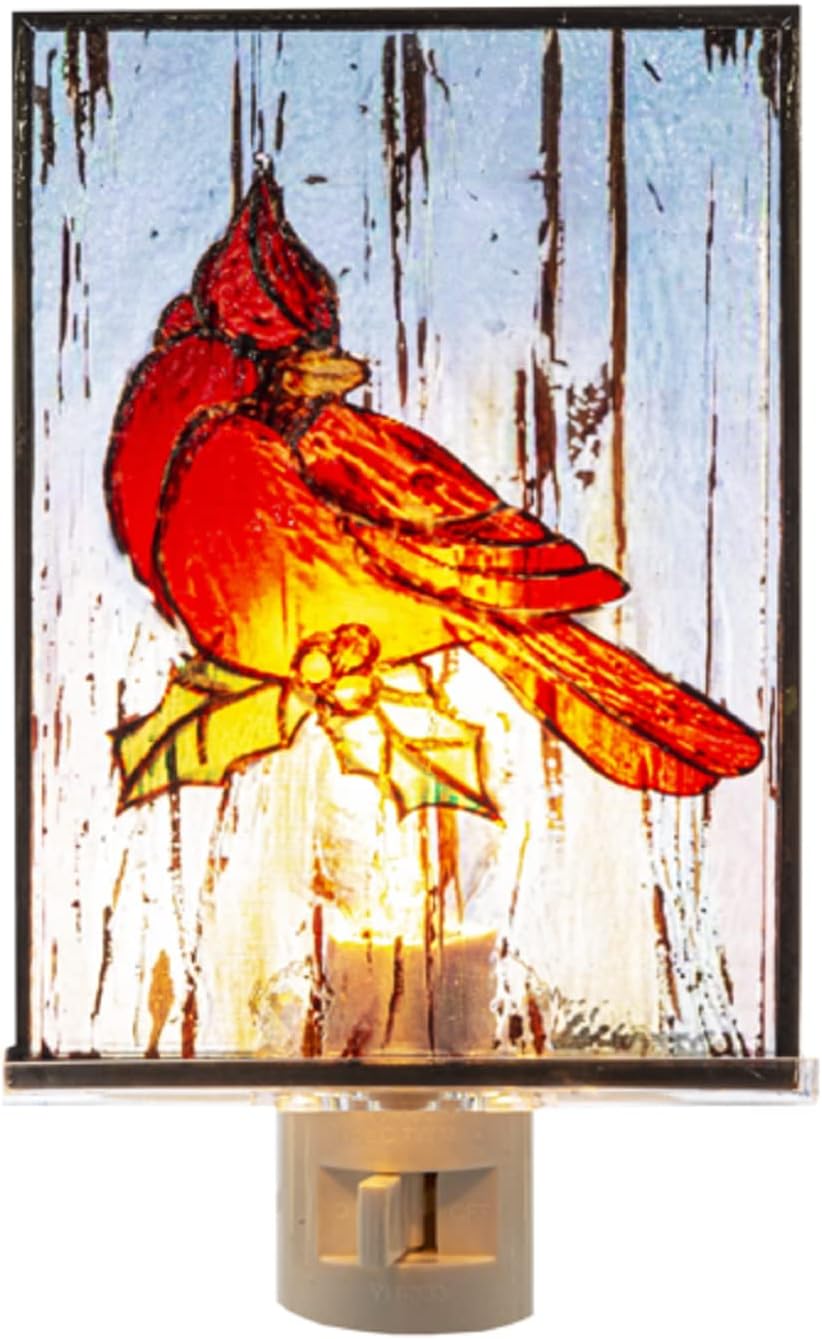 Ganz Cardinal Night-Light, 6.63-inch Height, Glass and Electrical