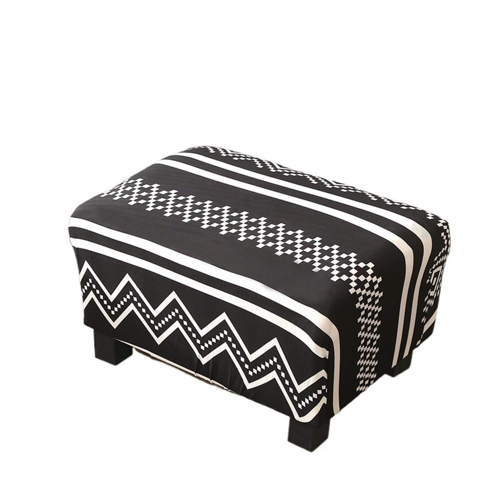 YXINAER Foot Stool Cover Ottoman Rectangular Storage Footstool Cover(Type5)