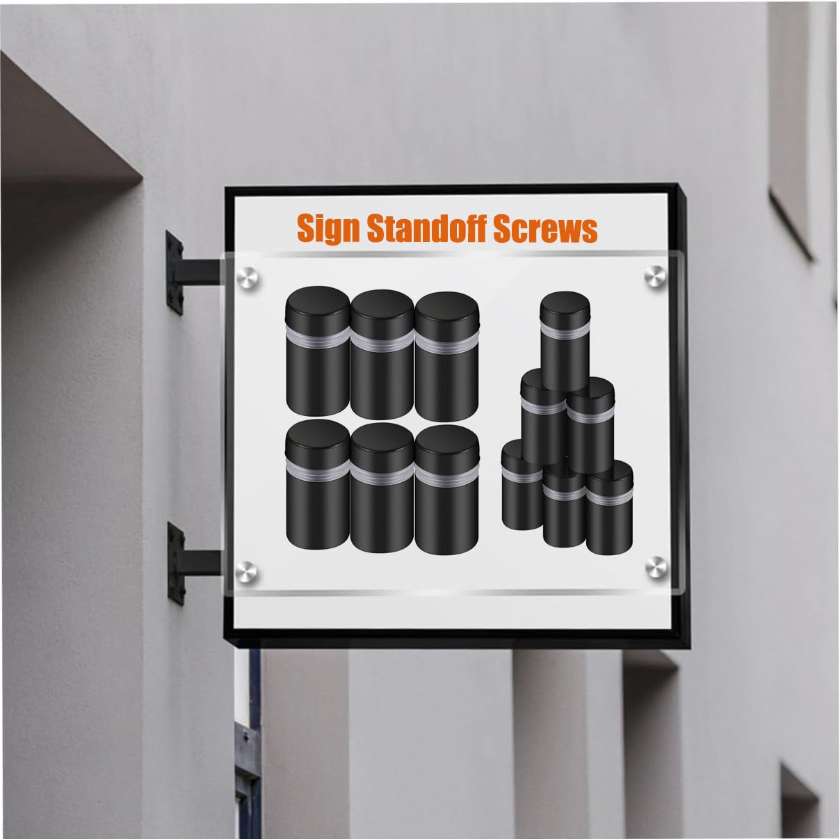 20 Pezzi Distanziali Per Targhe 19x25mm - Vite In Acciaio Inox Per Insegne, Vetri, Specchi - Foto 11