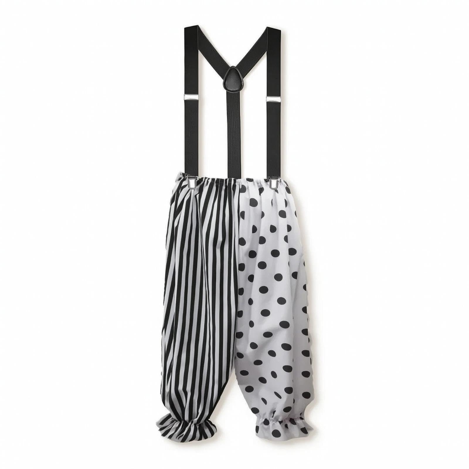 Clown Pants with Elastic Ankles Carnival-Themed Clown Pants Black and White for Entertainers, Cosplayers, Halloween, Stage Performance, Cosplay L B&w Overalls-picture-11