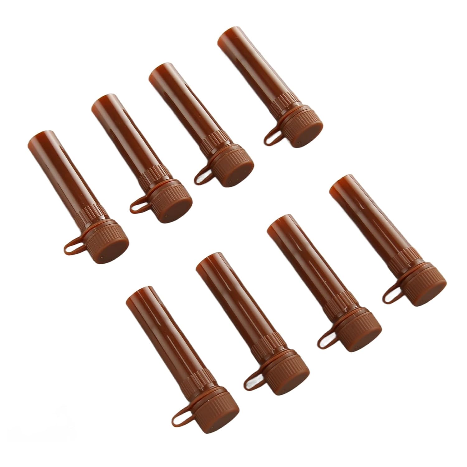Centrifuge Tube, 500 Pieces Eco-Friendly Reusable Professional Lightweight Microcentrifuge Tube for Lab Supplies (Flat Bottom, Brown)